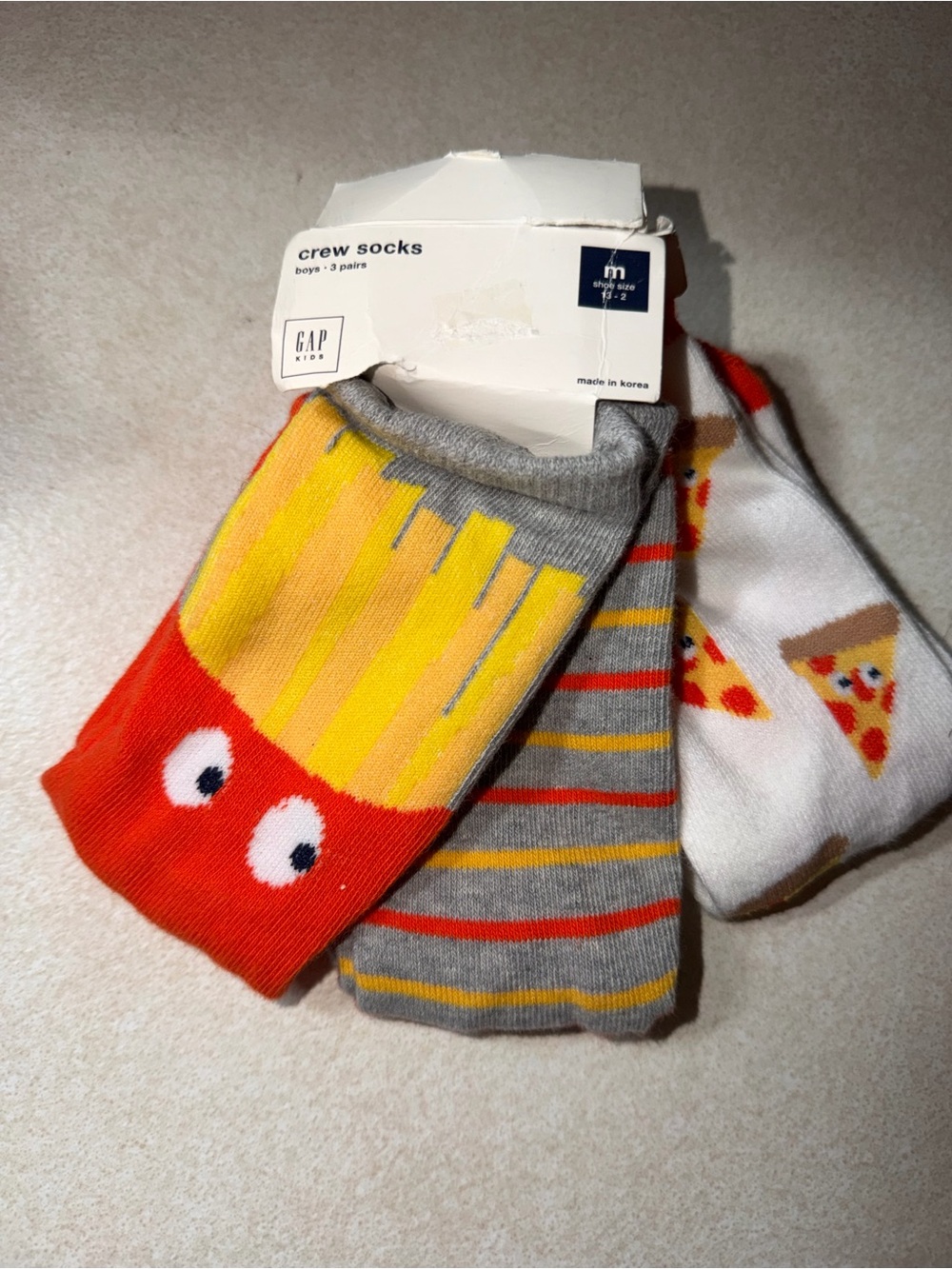 Gap kids crew cut medium (13-2 shoe) socks